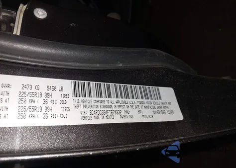 2015 Dodge Journey Crossroad из США, поврежденный, VIN 3C4PDCGG4FT670332